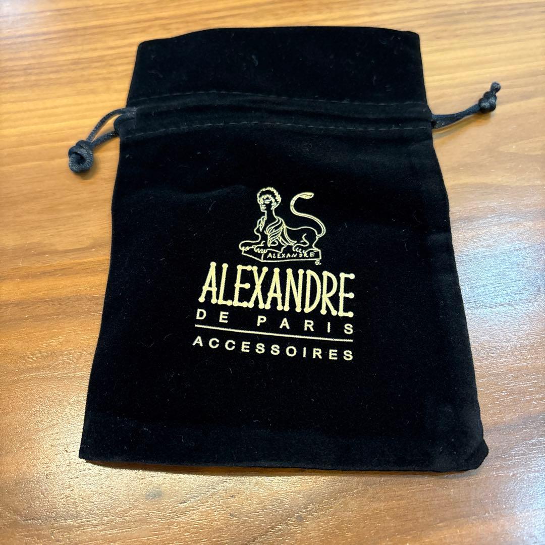 美品　巾着付き　アレクサンドルドゥパリ　Mサイズヘアクリップ アイボリー