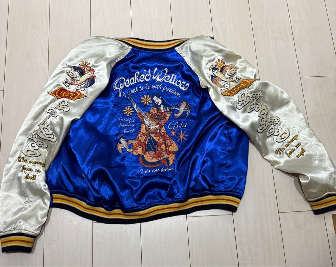 ロ*ン様 Peake'dYellow ピークドイエロー　刺繍入りリバーシブルスカ