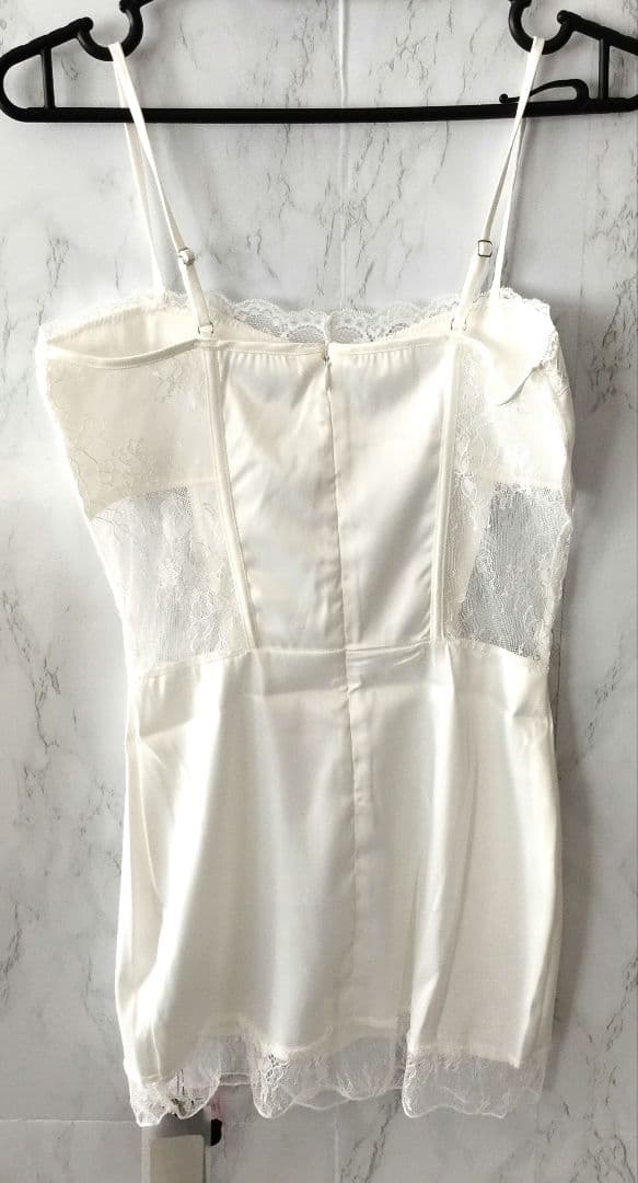 【新品】ANDWANG　スリップ　キャミソール　ショートパンツ付き　サイズS　白