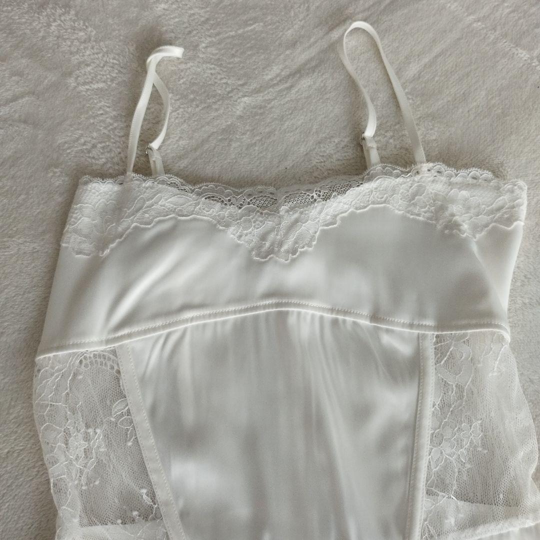 【新品】ANDWANG　スリップ　キャミソール　ショートパンツ付き　サイズS　白