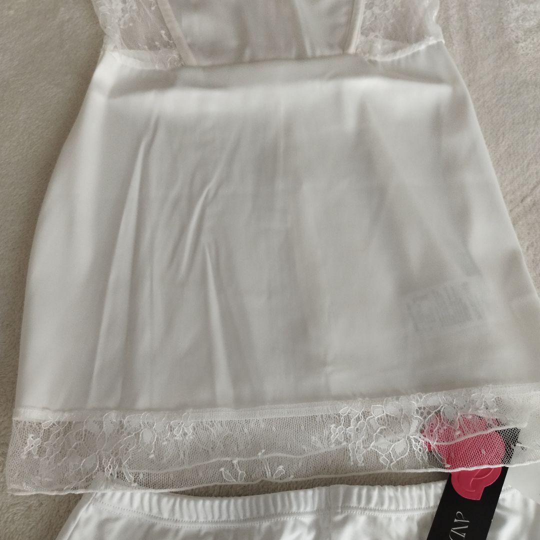 【新品】ANDWANG　スリップ　キャミソール　ショートパンツ付き　サイズS　白