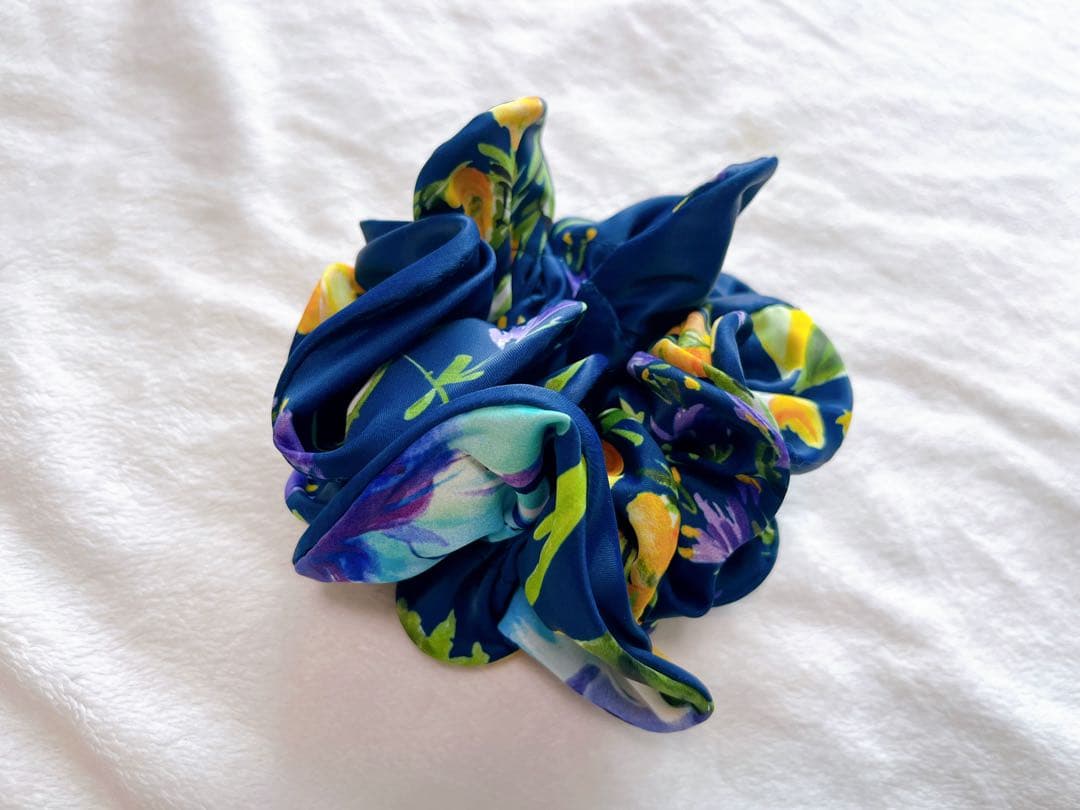 ⭐︎さくら⭐︎acca フラワーシュシュ・ピーコックグリーンマシュマロシュシュ