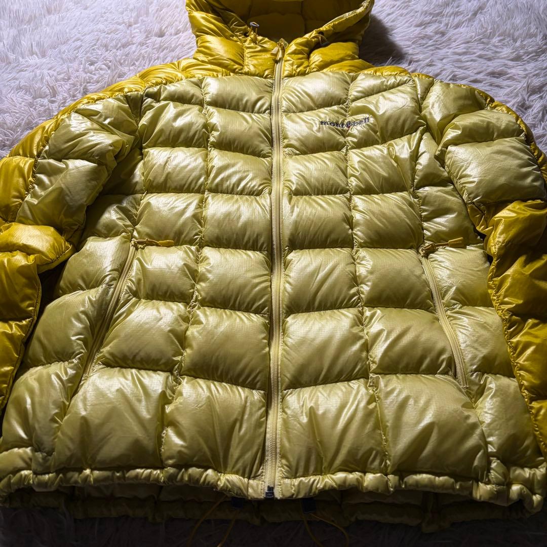 行*ぞ様 美品■モンベル スペリオダウンパーカ ジャケット レディース　イエロー
