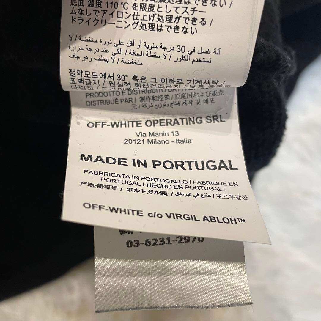 OFF-WHITE プリント 黒 フード付きパーカー