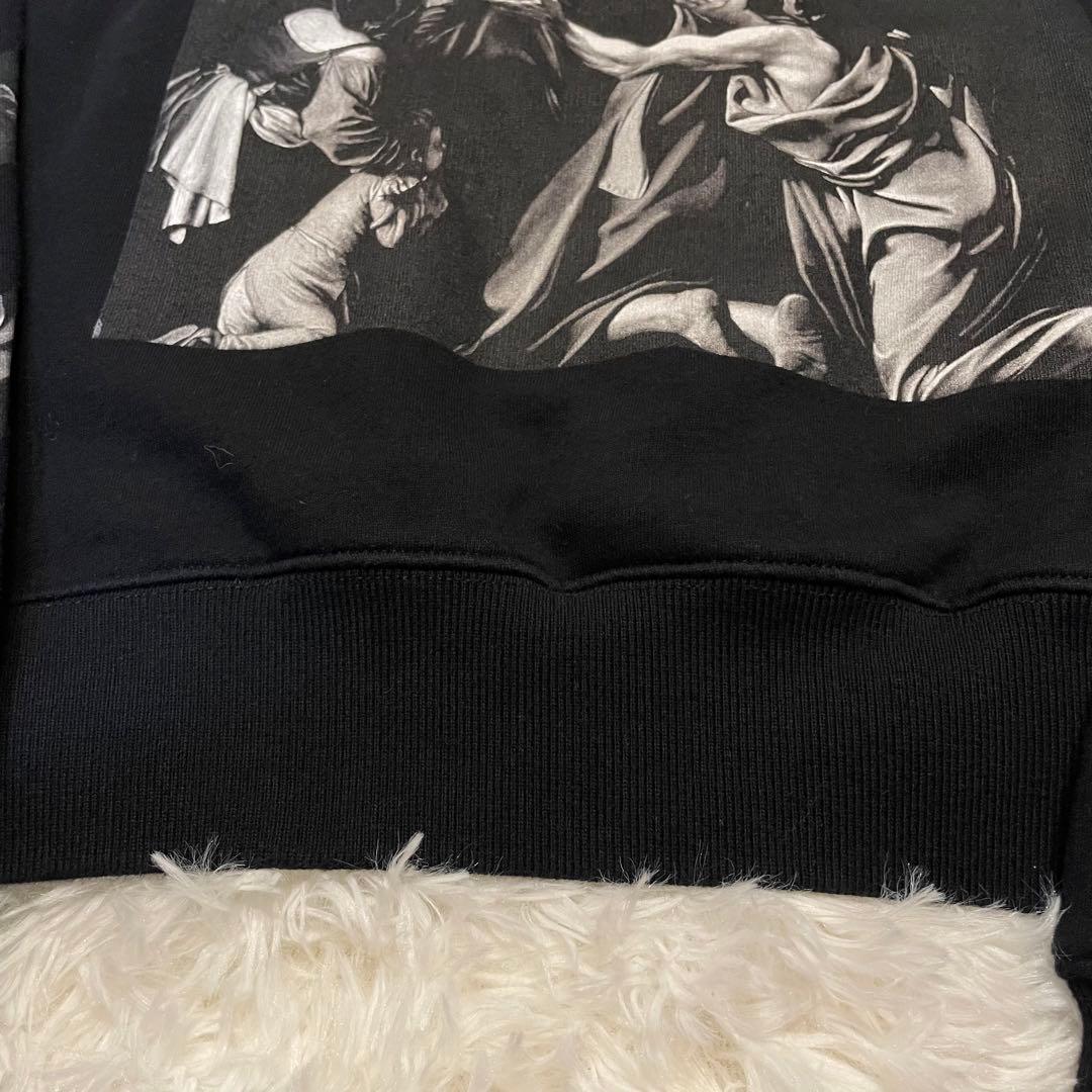 OFF-WHITE プリント 黒 フード付きパーカー