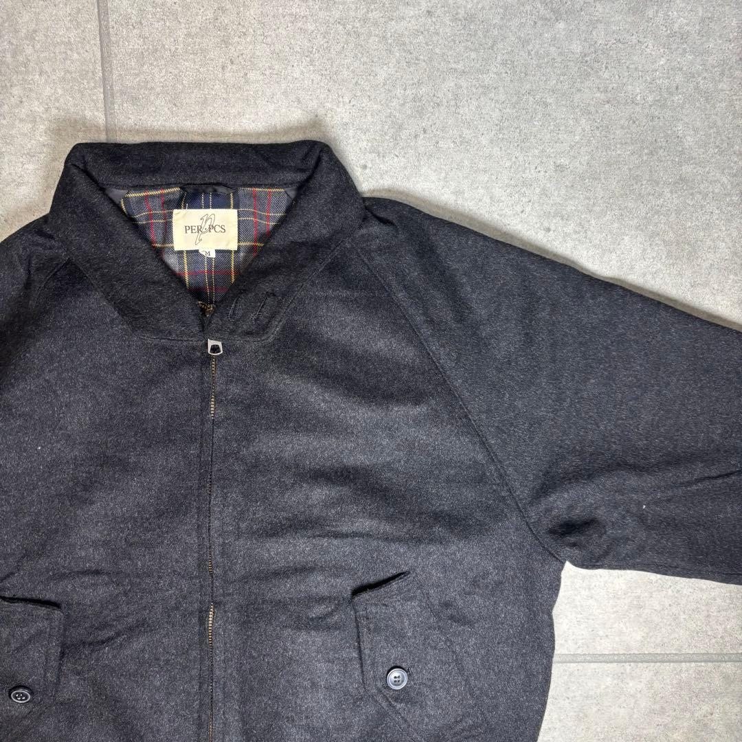 スウィングトップ　ボンバージャケット　ウール　カシミヤ　90s　チェック　短丈