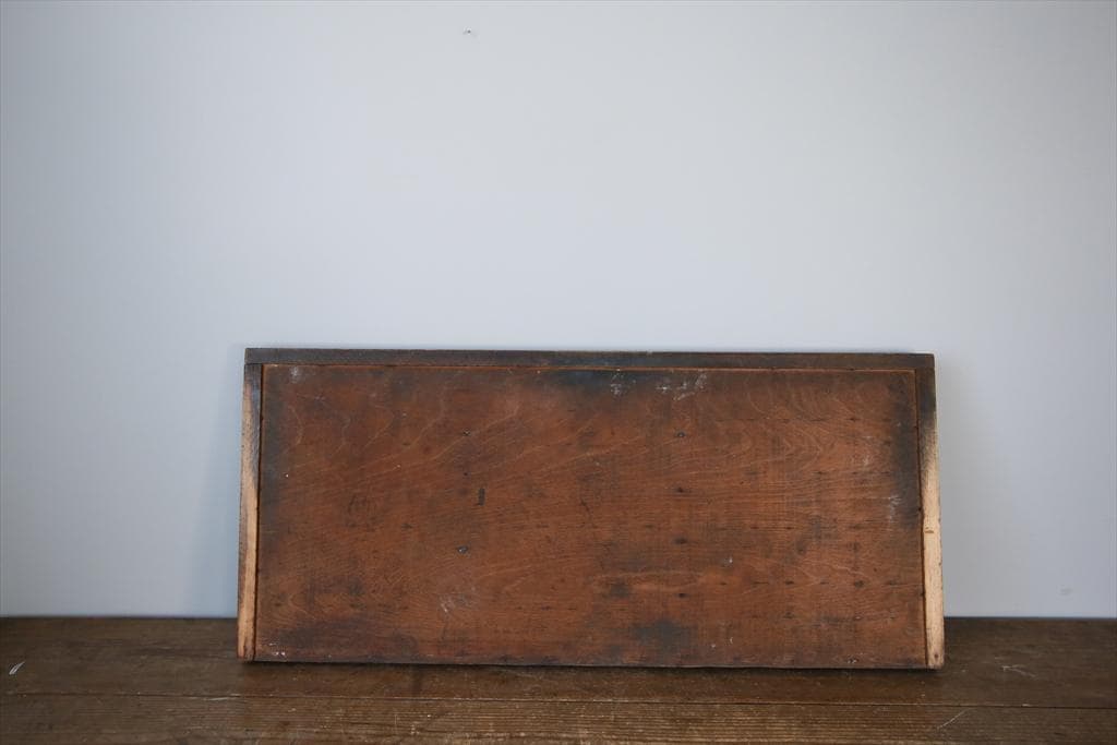 英国アンティーク木製プリンタトレイ/飾り棚/枡ケース/小物入れ(92-46-1)