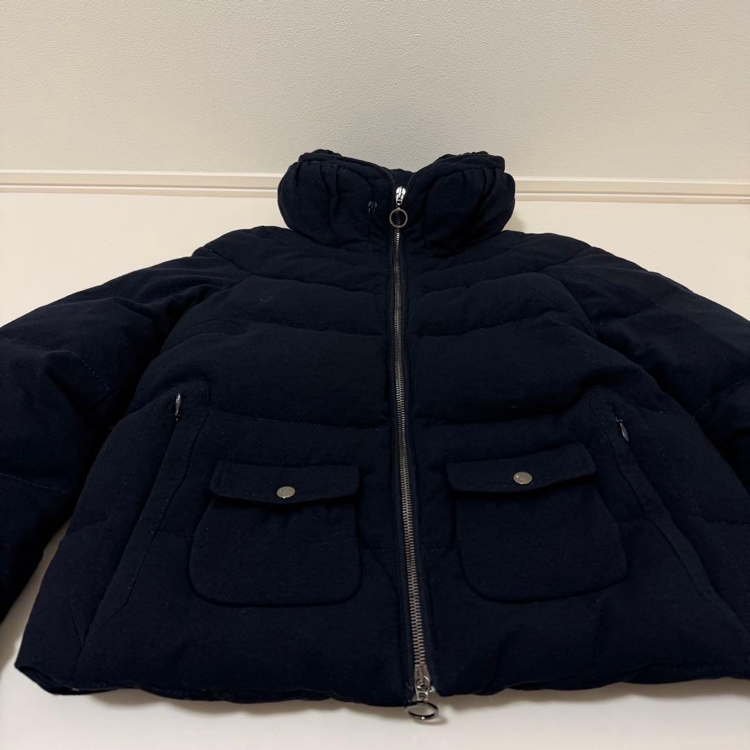 モンクレール ブリアンソン　ダウン　ショート　ネイビー　紺　レディース　ウール