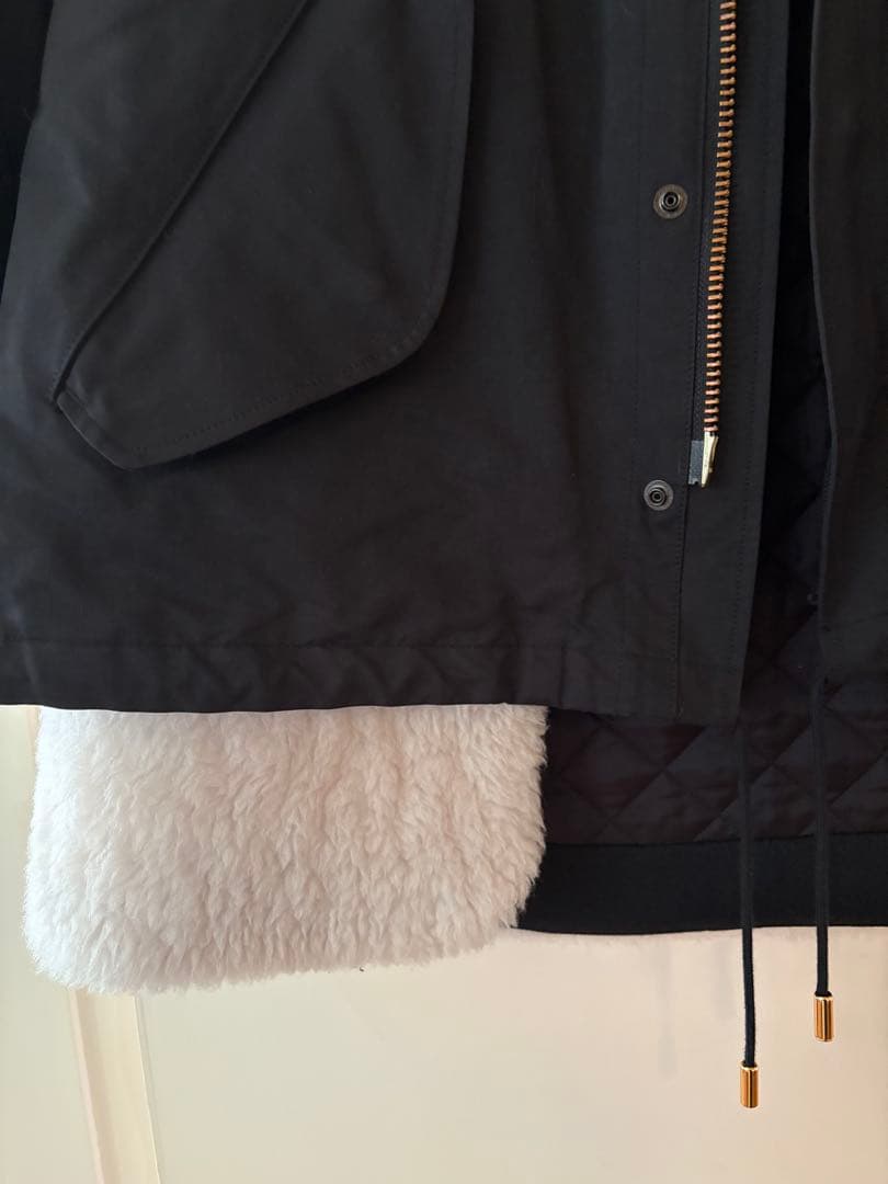 THE RERACS ザリラクス ボアライナー付ショートモッズコート 黒 36