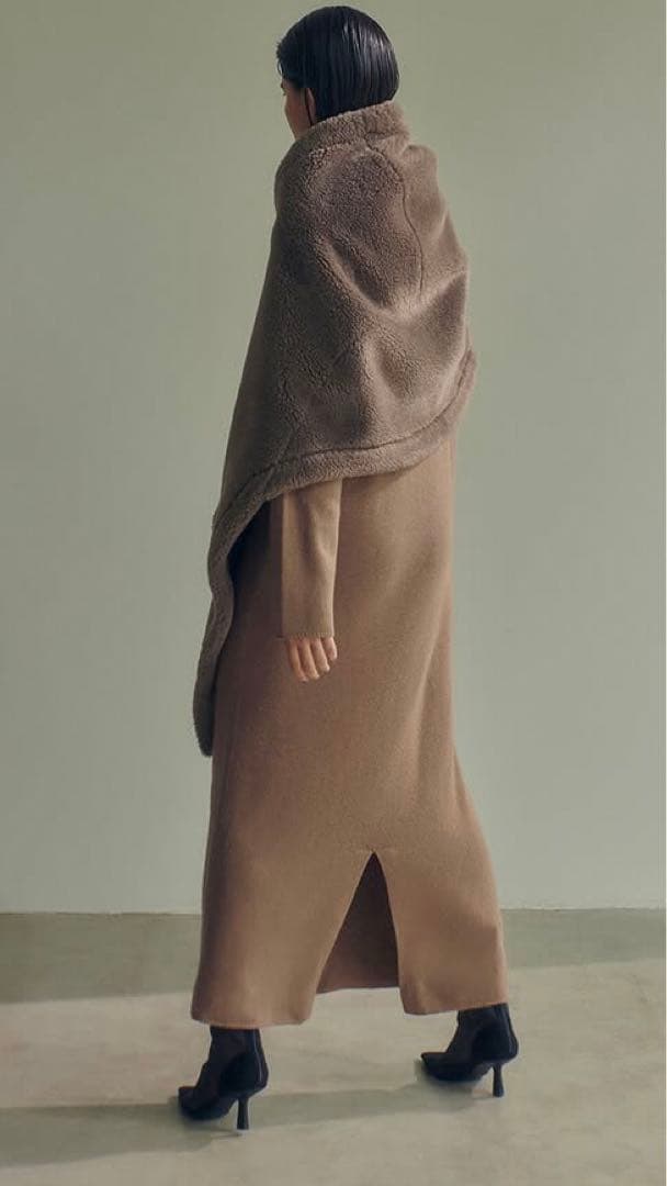 再値下げいたしました！未使用 ハウント HAUNT ボアストール キャメル