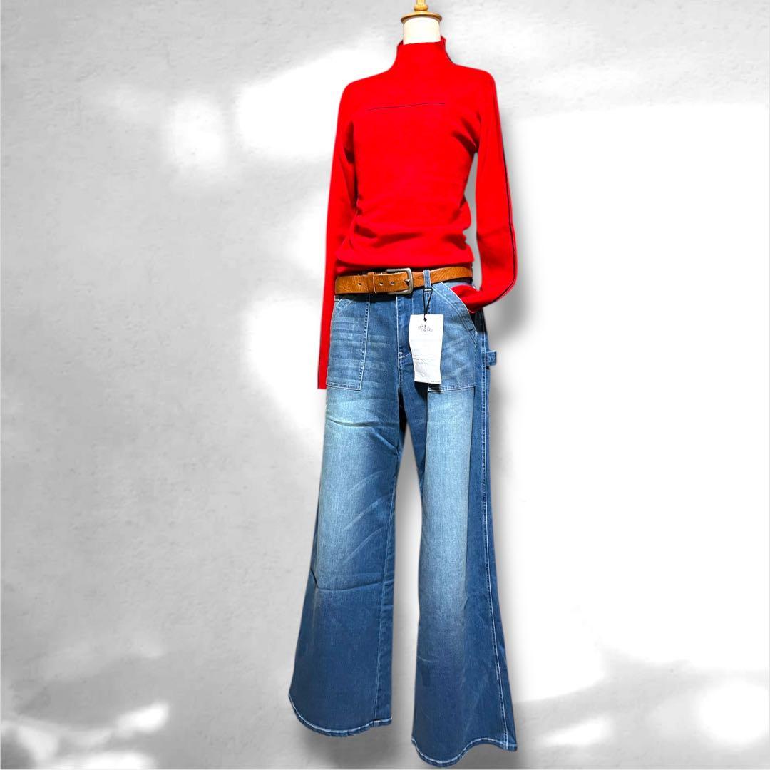 ♥️新品未使用♥️ MICALLE MICALLE ワイドベイカーデニムパンツ