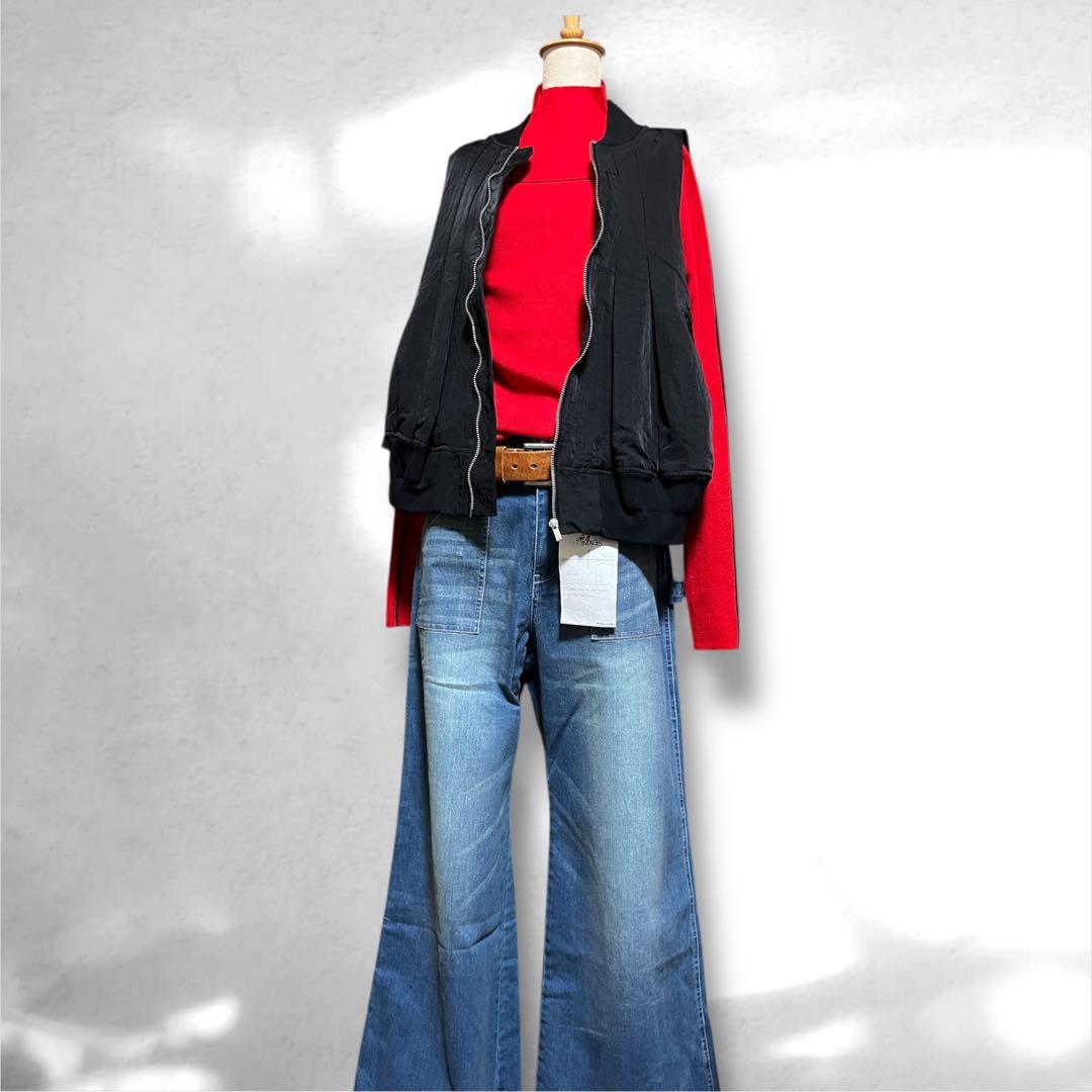 ♥️新品未使用♥️ MICALLE MICALLE ワイドベイカーデニムパンツ