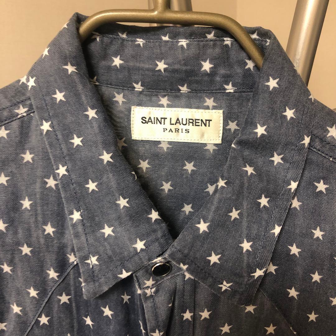 SAINT LAURENT 星柄 長袖シャツ