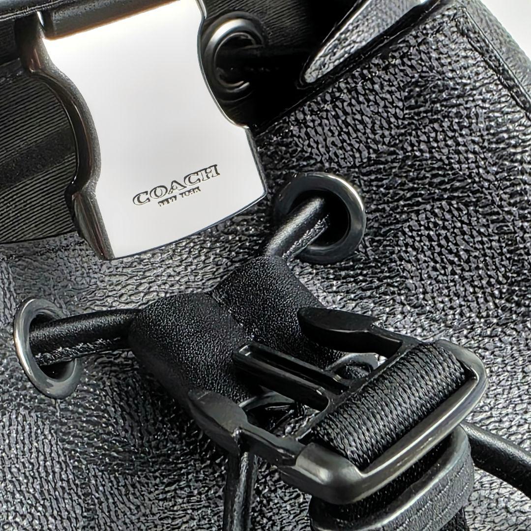 美品 コーチ シグネチャー レーサーパック ボディバッグ CT712