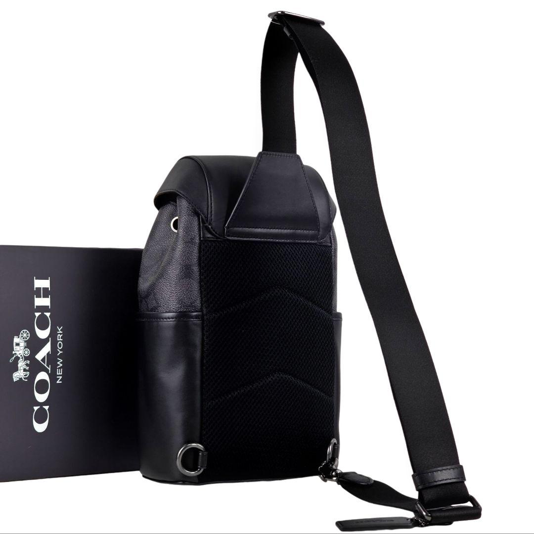 美品 コーチ シグネチャー レーサーパック ボディバッグ CT712