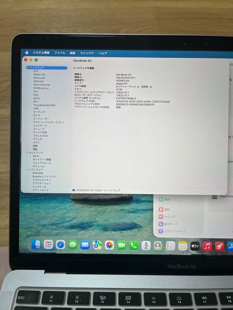 MacBook本体 Apple MacBook Air (M1, 2020) 256GB