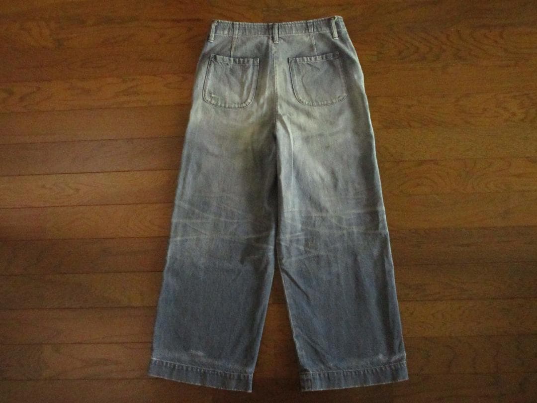 ★美品45R加工ワイドデニムベイカーパンツ2