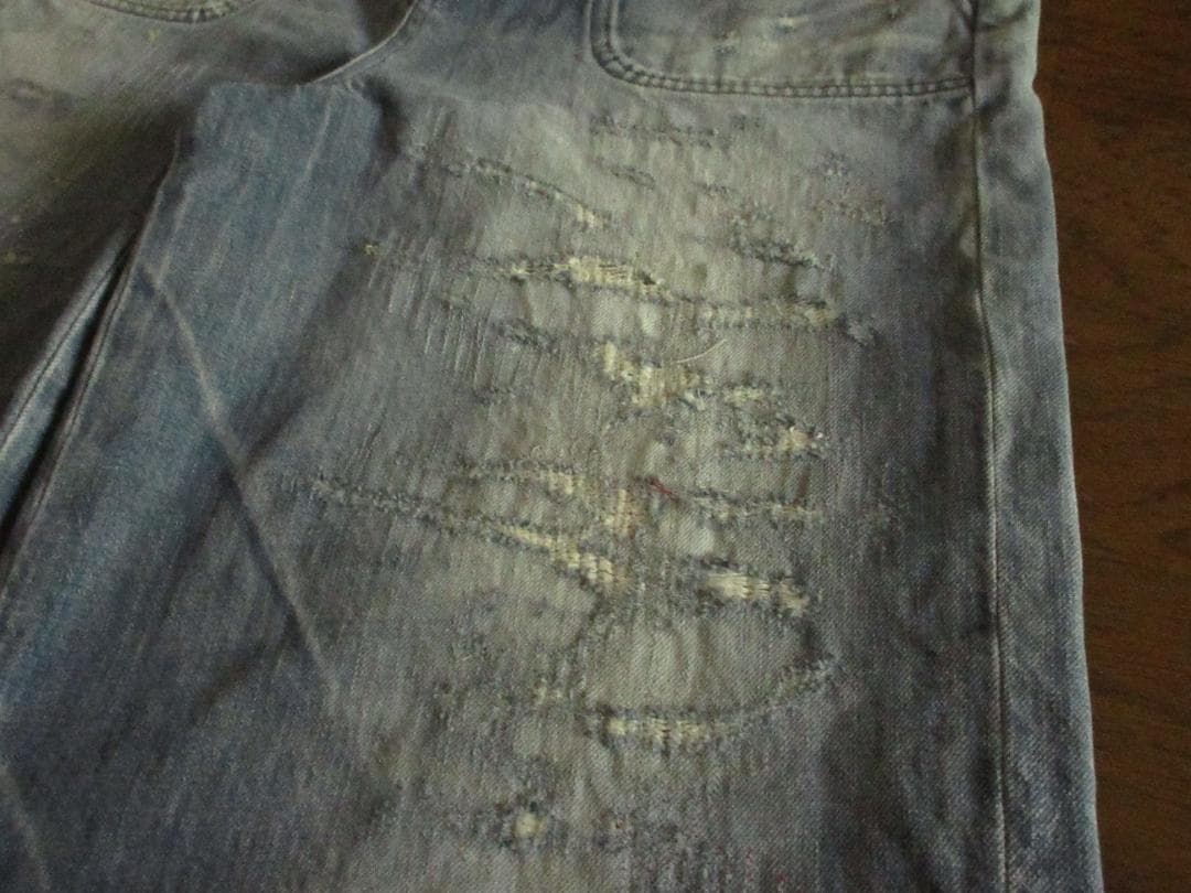 ★美品45R加工ワイドデニムベイカーパンツ2