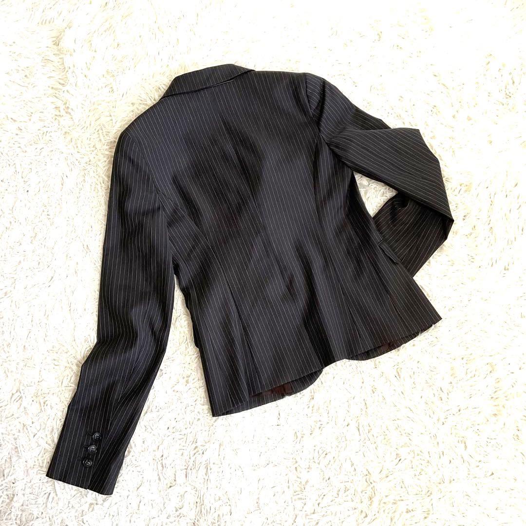 ♯257 theory セオリー パンツスーツ ストライプ 日本製 レディースS