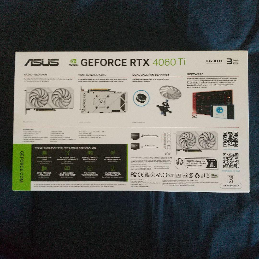 ASUS GeForce RTX 4060 Ti 8GB OC未開封品
