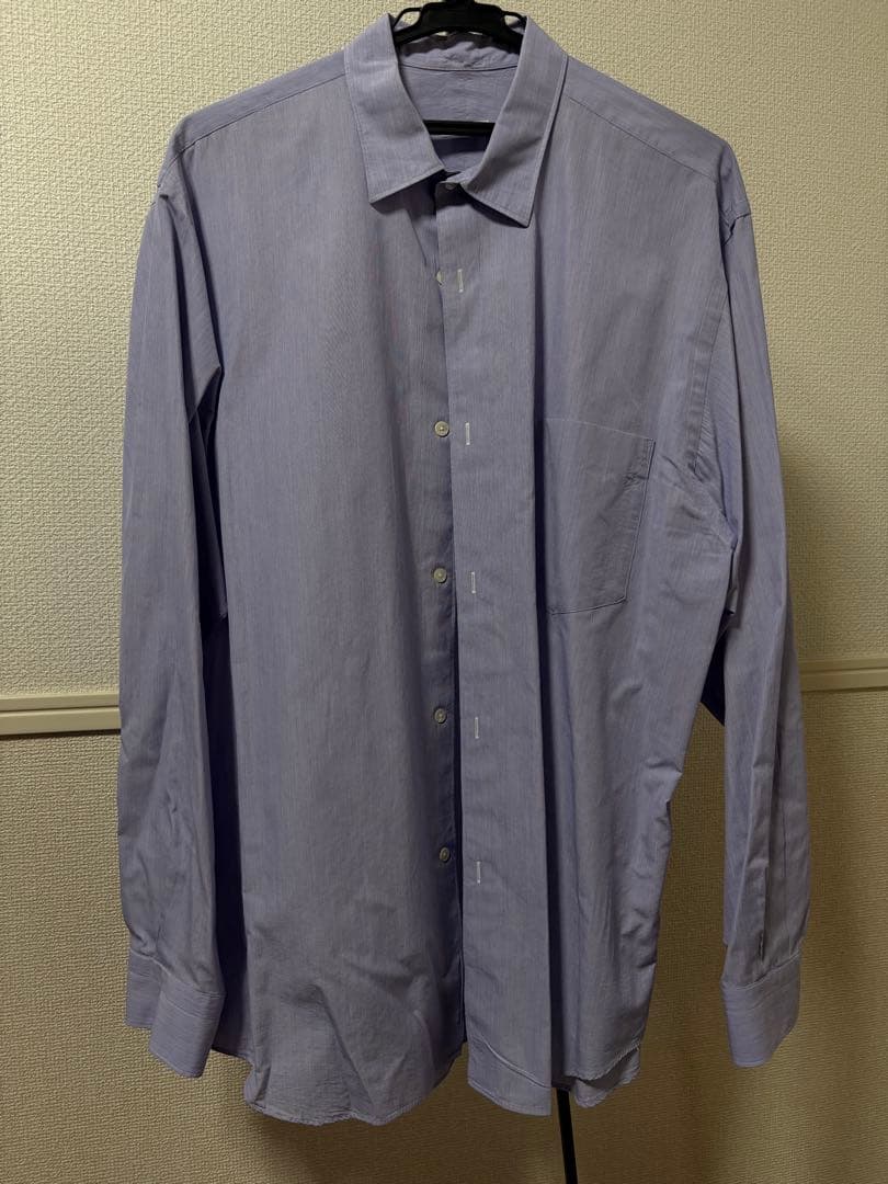 22AW コモリシャツ サックスストライプ サイズ3