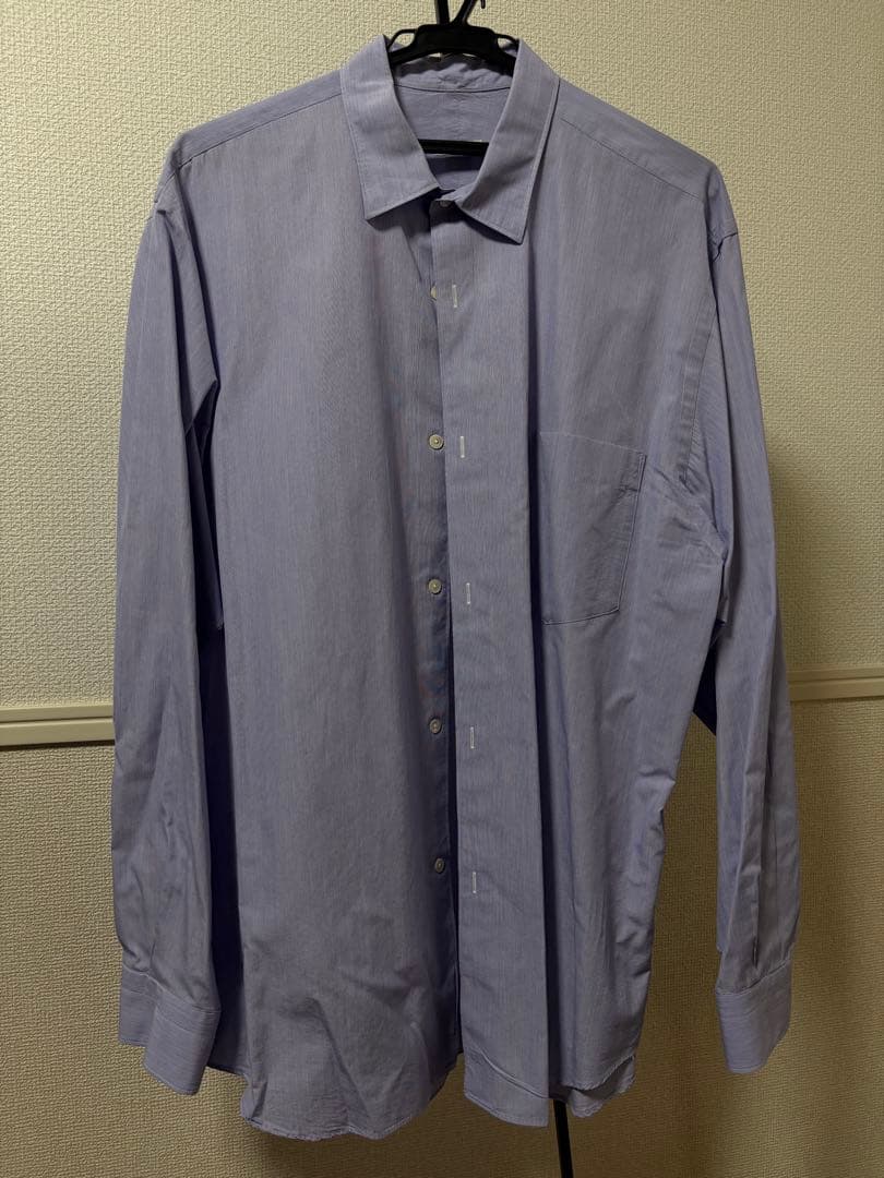 22AW コモリシャツ サックスストライプ サイズ3