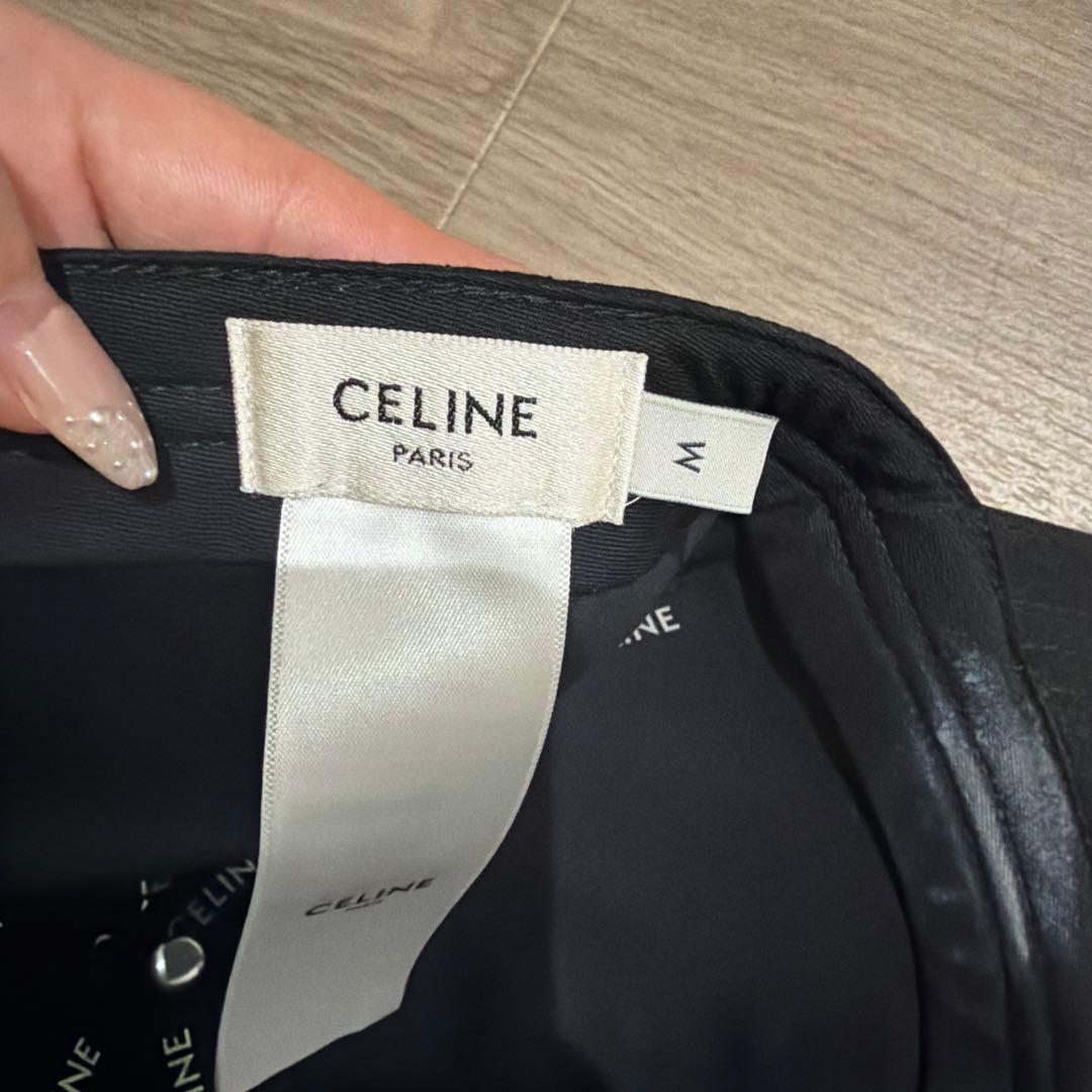 CELINE 黒 ベースボールキャップ
