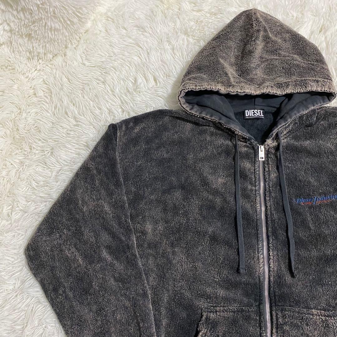 DIESEL ジップパーカー ガーメントダイ アシッドウォッシュ Mサイズ