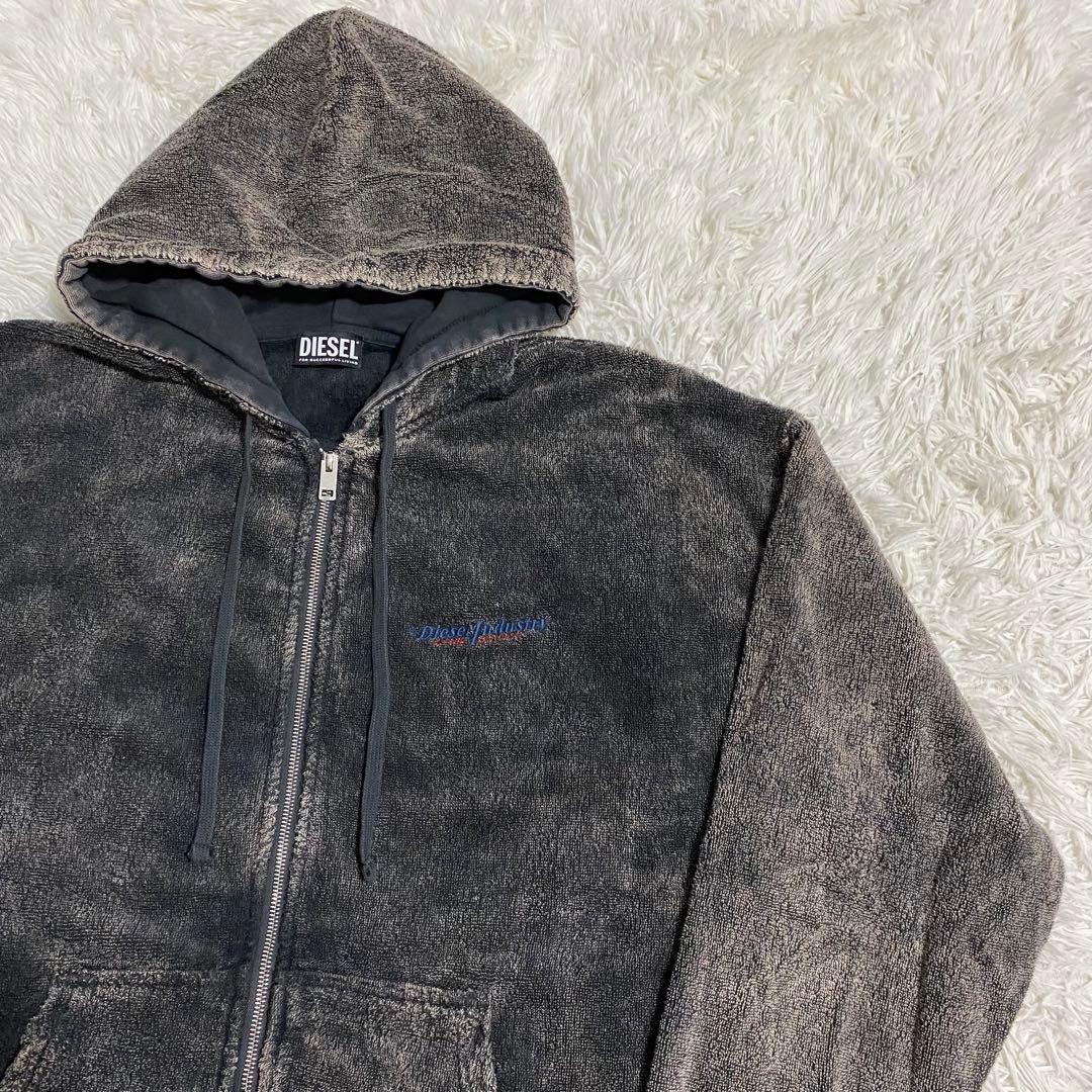 DIESEL ジップパーカー ガーメントダイ アシッドウォッシュ Mサイズ