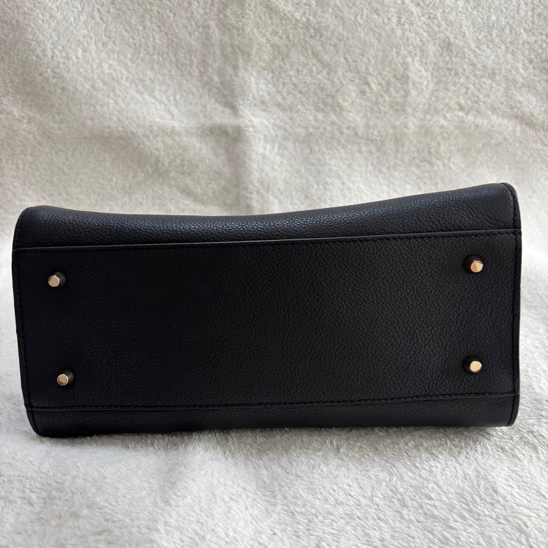 ✨️美品 FURLA フルラ PIN レザー ハンドバッグ 2WAY ブラック