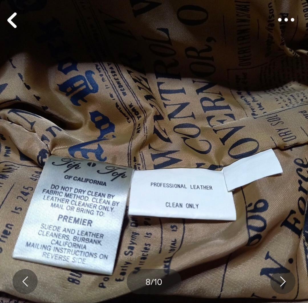 Tip Topヴィンテージ本革フライトジャケットG1調濃茶M美品