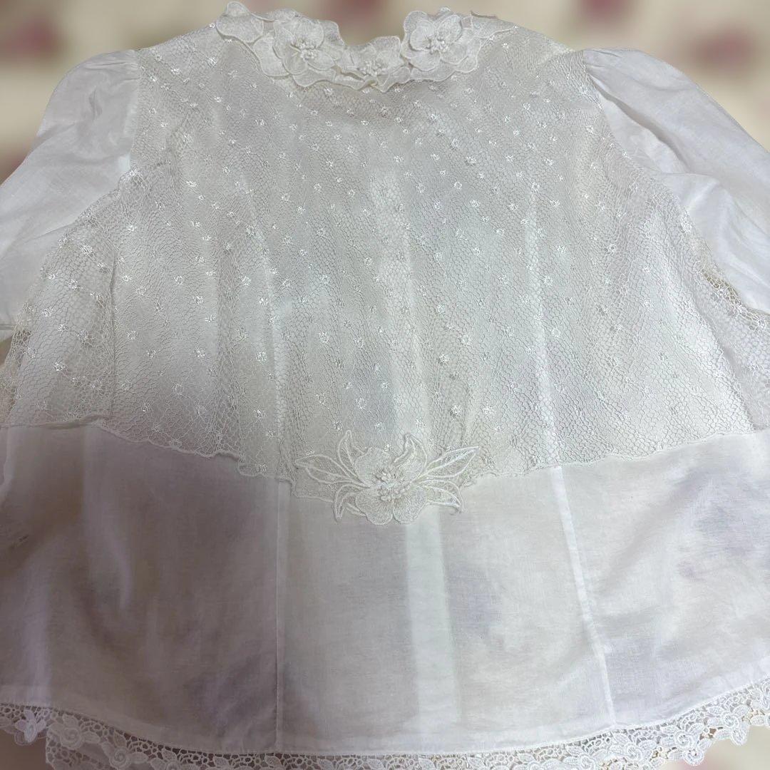 アトリエまりこ♡綿ローン♪レース＆お花のブラウス・ノンノンドール・へっぽこ先生