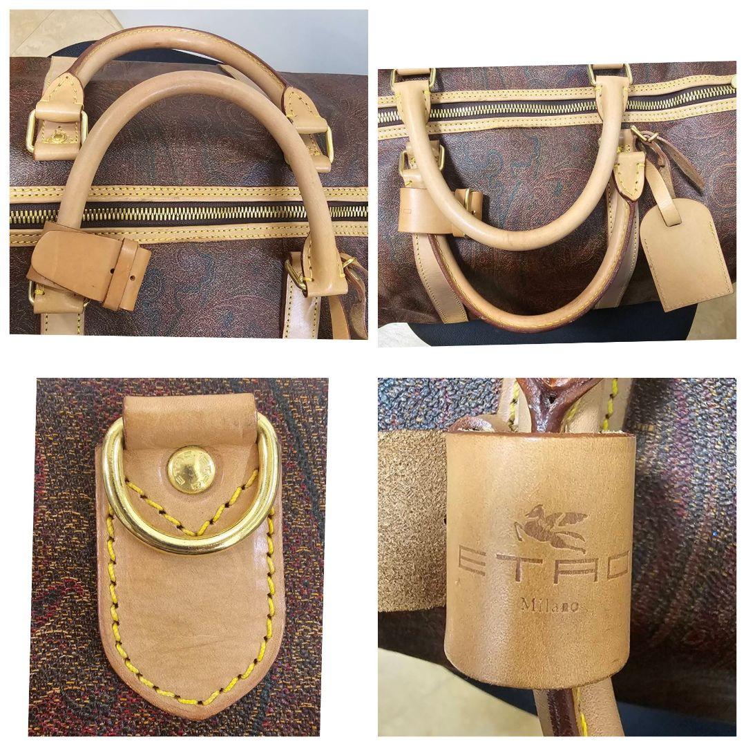 m*t様 ETRO　エトロ　ボストンバッグ　ポーチ　2WAY　ペイズリー柄　ブラ