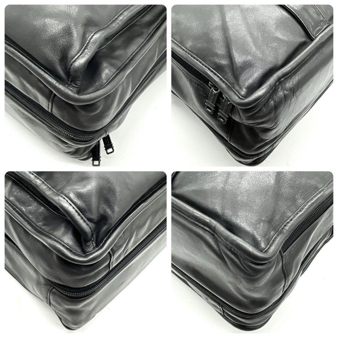 TUMI オールレザー 2WAY ビジネスバック 2層式 エキスパンダブル機能