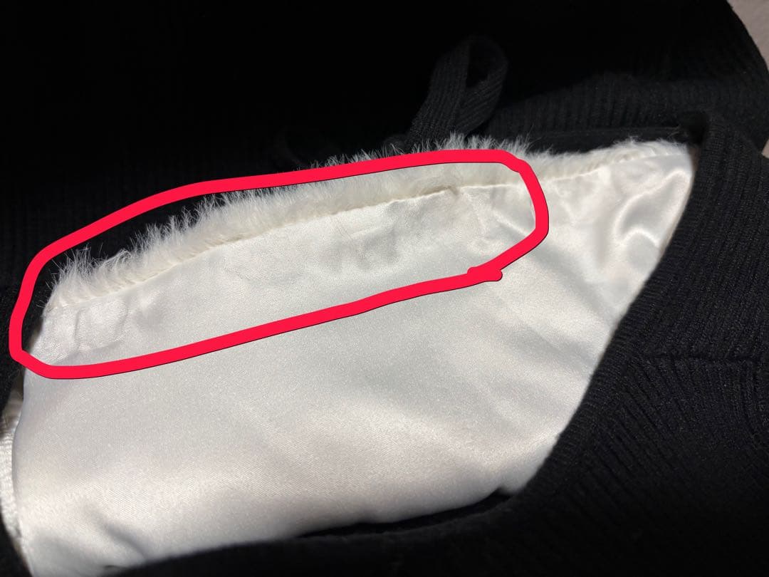 Darich リボンファーフレアニットミニワンピース