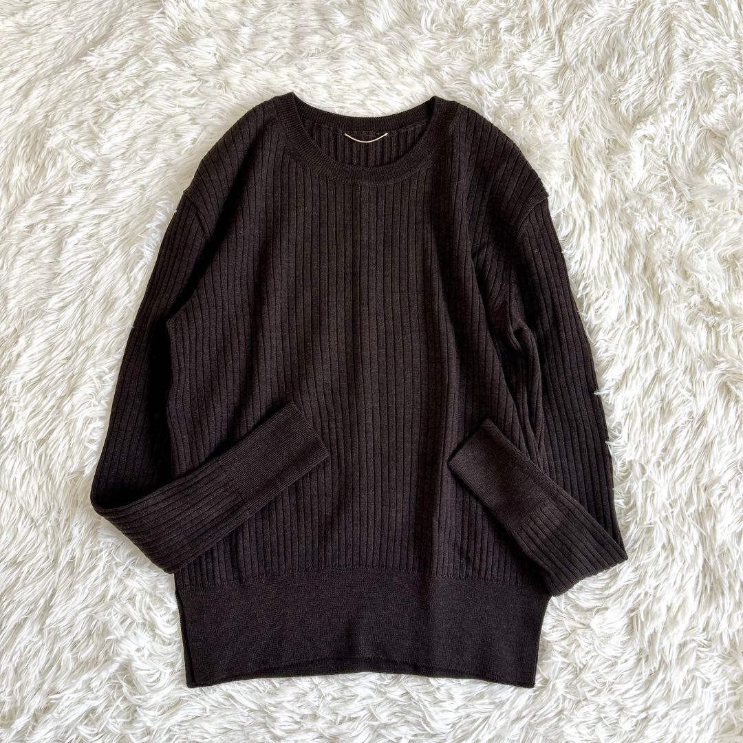 ✨美品✨ドゥーズィエムクラス コンパクトプルオーバー ニット リブ スリット