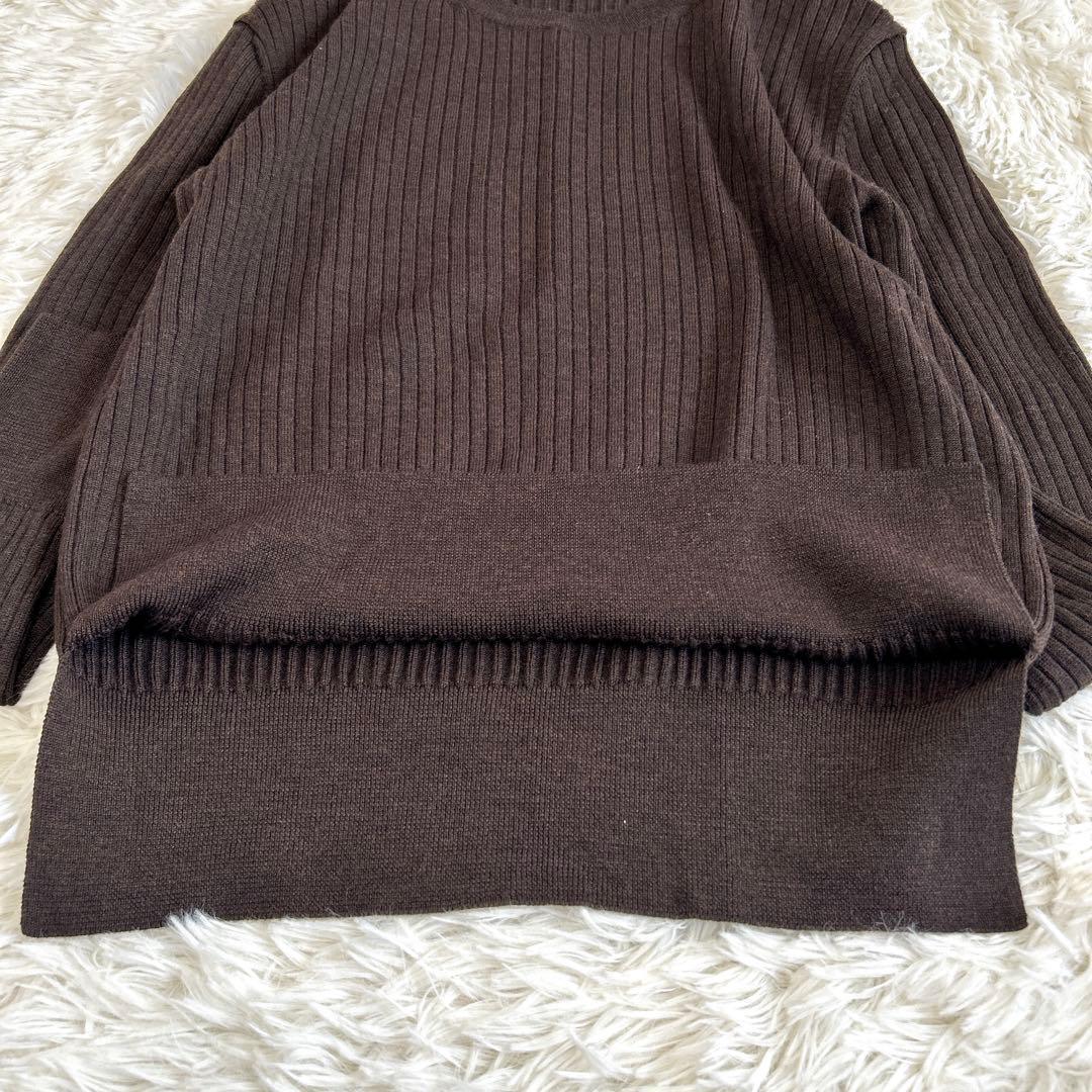 ✨美品✨ドゥーズィエムクラス コンパクトプルオーバー ニット リブ スリット