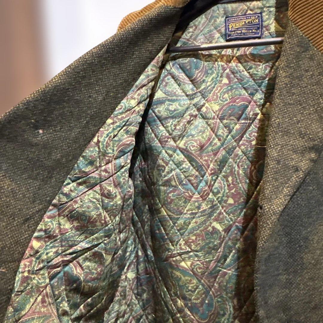 Pendleton ペンドルトン コート オリーブグリーン　40s