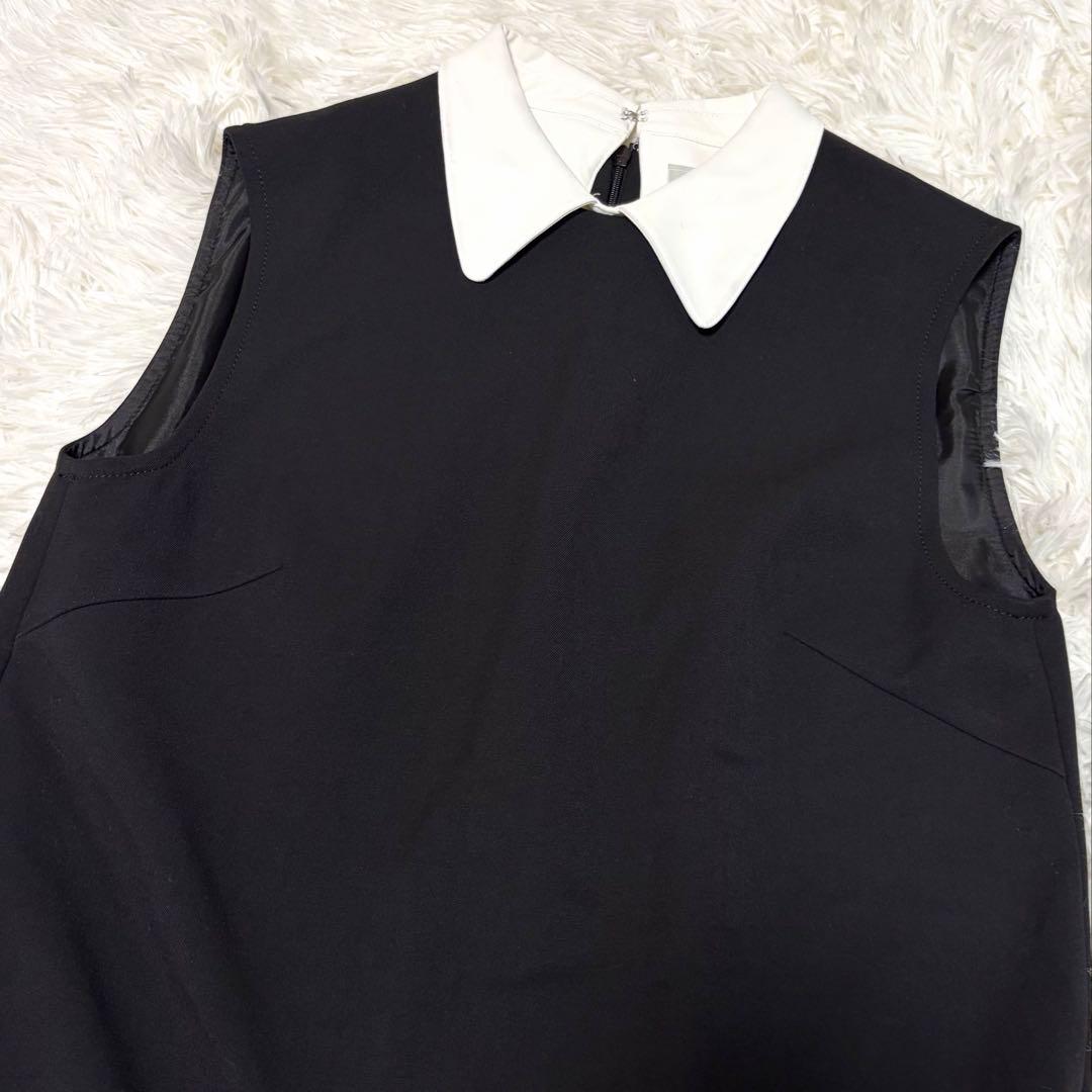 【美品】CELFORD 裾ファー切替Ａラインワンピース　36