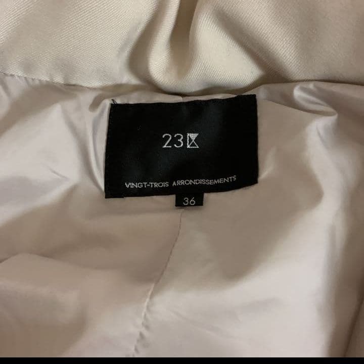 23区 シレータフタ ダウンコート ホワイト系 36 洗える