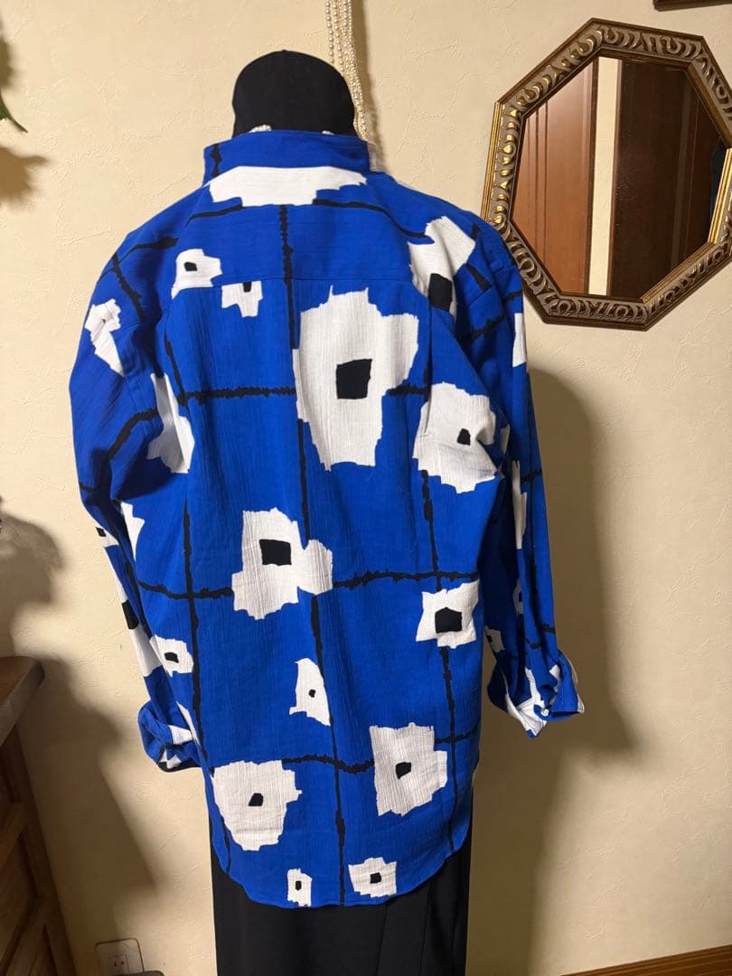 一回着　ソウソウ　Mサイズ　高島縮 20/20 スタンドカラーシャツ／天花