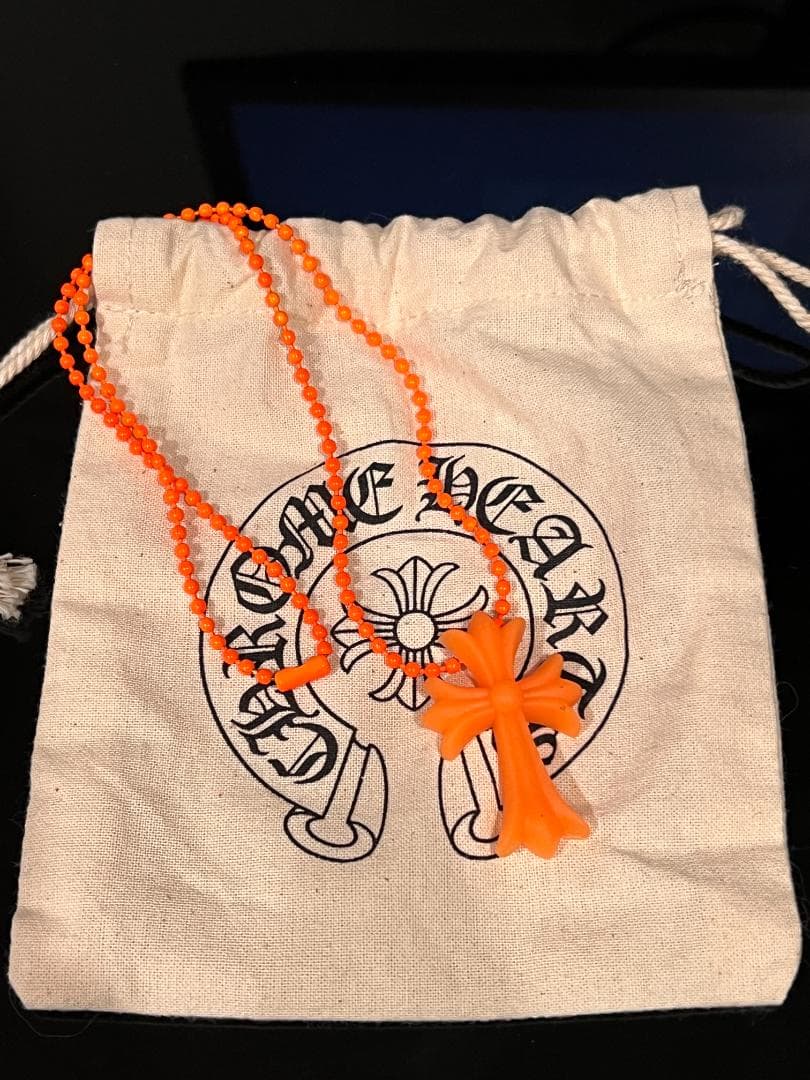 クロムハーツ ラバーネックレス　オレンジ　青山20周年記念