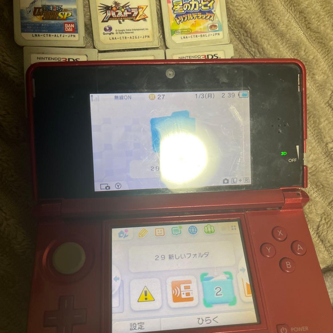 ド*ェ様 ニンテンドー3DS レッド 本体とゲーム5本セット