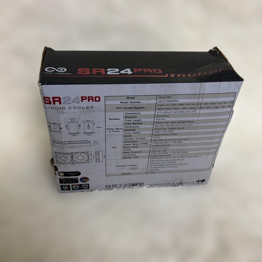 InWin SR24 PRO 240mm ARGB AIO ツインタービン液体