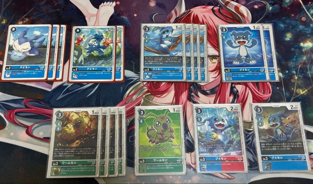 青緑インペリアルドラモンデッキ+デッキパーツ　デジモンカード