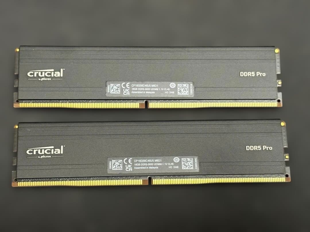 中古 Crucial DDR5 Pro 16GB 2枚組 5600mhz