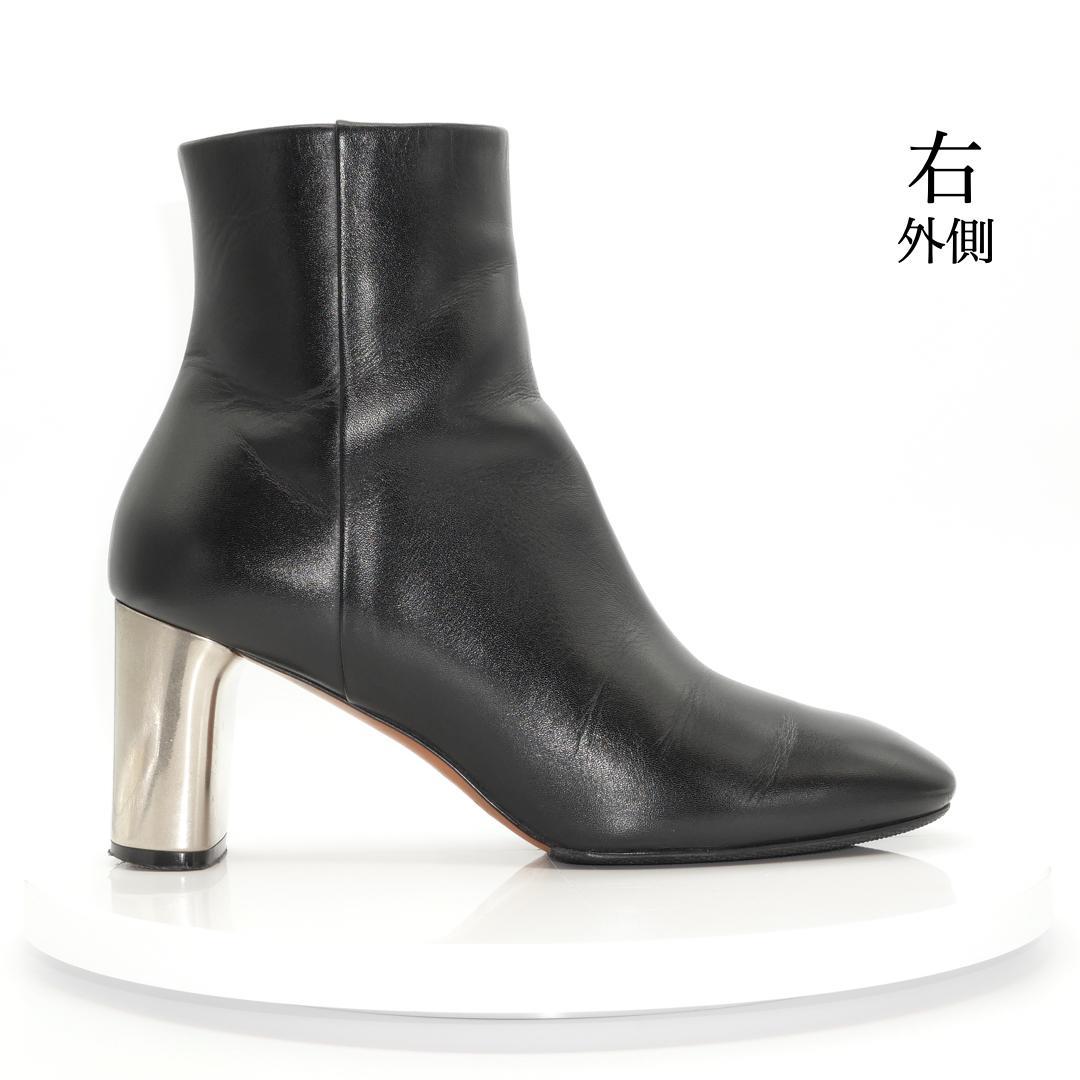 35　CELINE　BAMBAM　黒　メタルヒール　フィービー期　7cmヒール