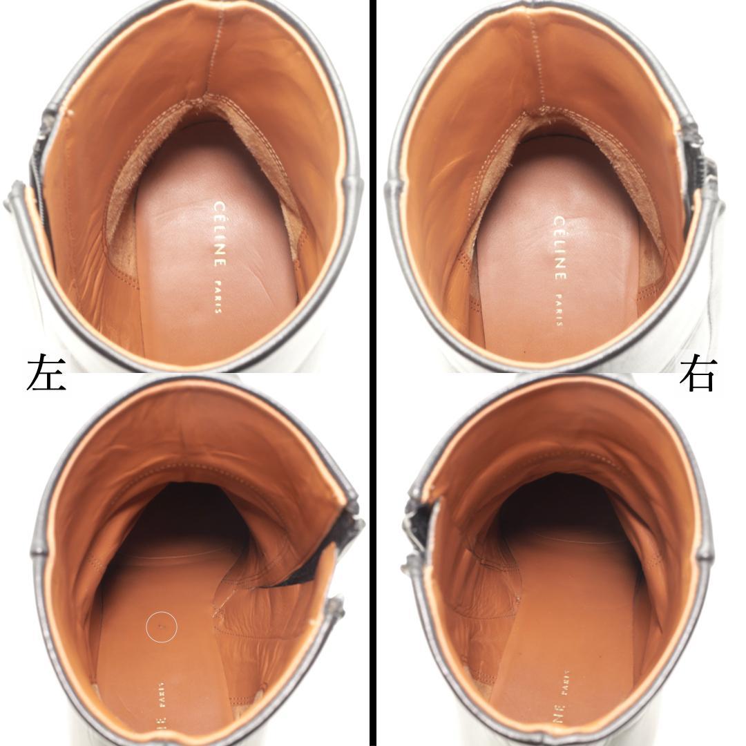 35　CELINE　BAMBAM　黒　メタルヒール　フィービー期　7cmヒール