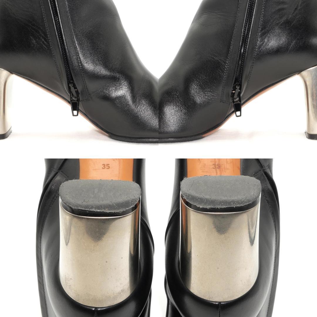 35　CELINE　BAMBAM　黒　メタルヒール　フィービー期　7cmヒール