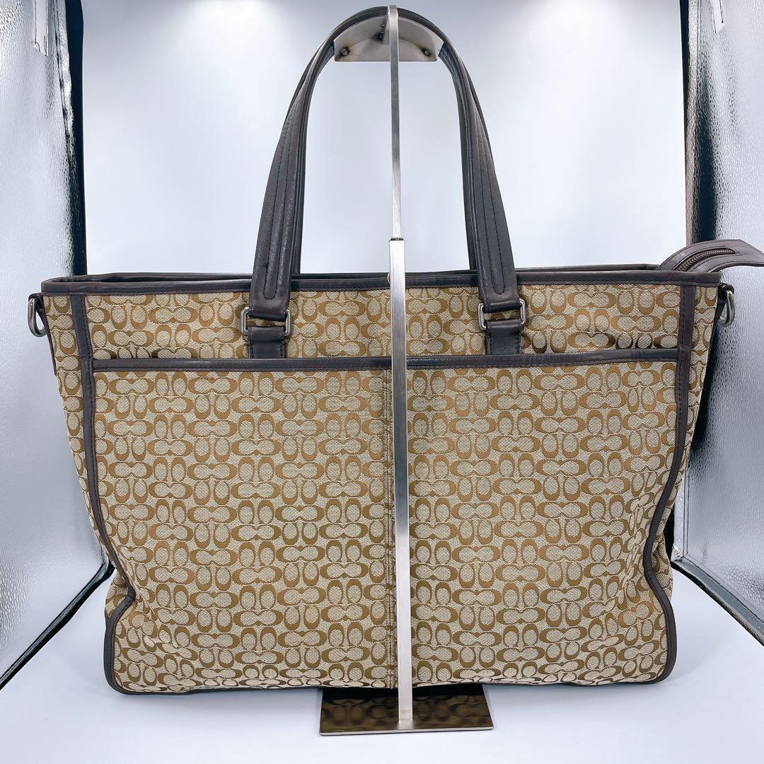 COACH コーチ 2way ビジネスバッグ ミニシグネチャー F70697